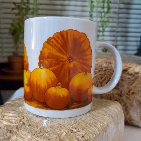 Fall / Autumn Pumpkin Patch 12 oz. Ceramic Mug – Vintage - Picture 1 of 8